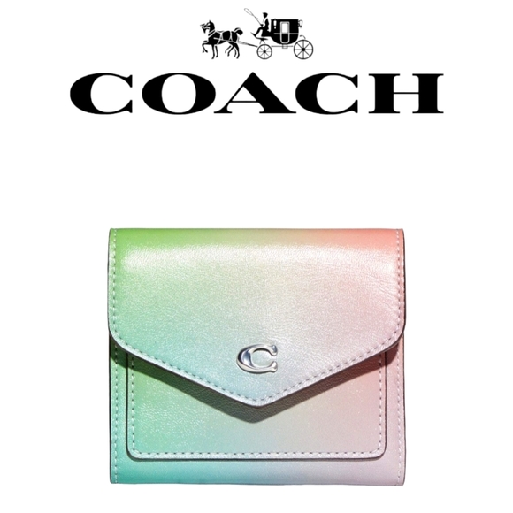 Coach Handbags - New 🎀 Coach Wyn Small Wallet With Ombre Gold/Pale Pistachio Multi